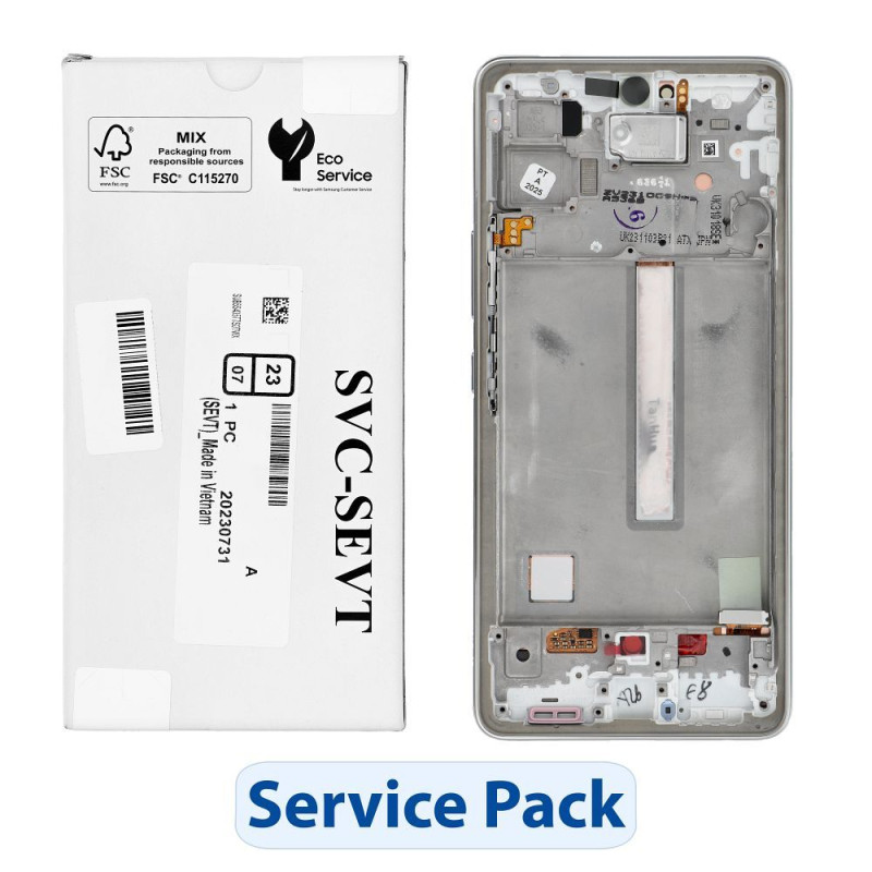 ServicePack LCD Display SAMSUNG A53 5G A536B GH82-28024B White ServicePack LCD Display SAMSUNG A53 5G A536B GH82-28024B White