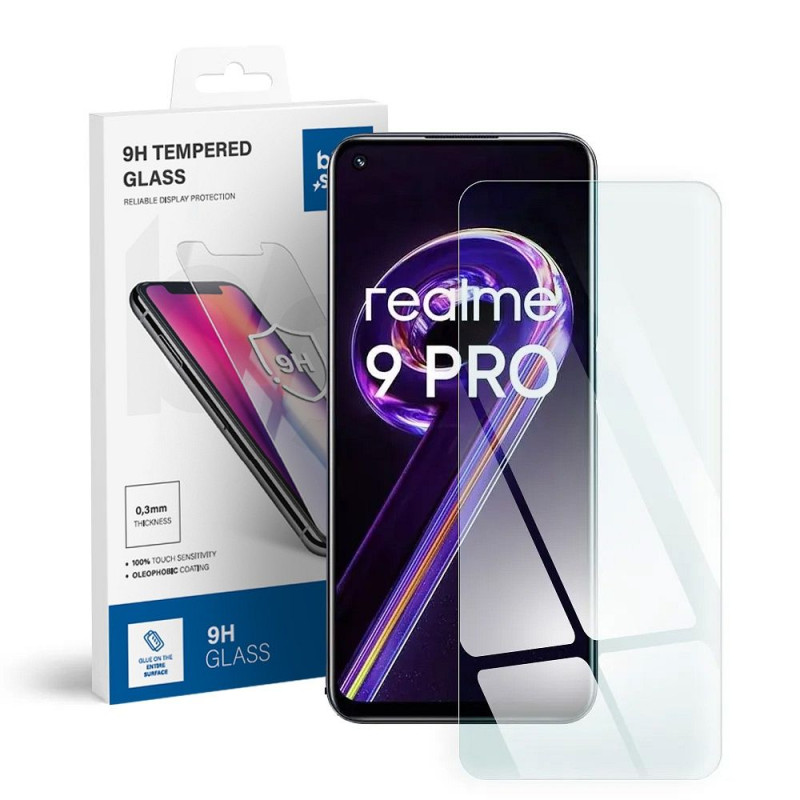 Premium Tempered Glass 9H (QUALITY-LEVEL A+) für REALME 9 Pro
