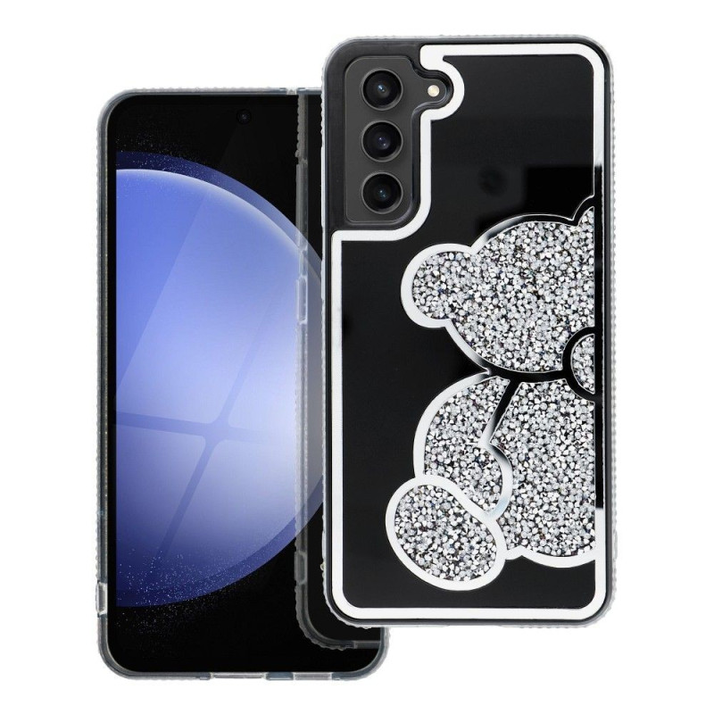 TEDDY BEAR Case for SAMSUNG S25 silver TEDDY BEAR Case for SAMSUNG S25 silver