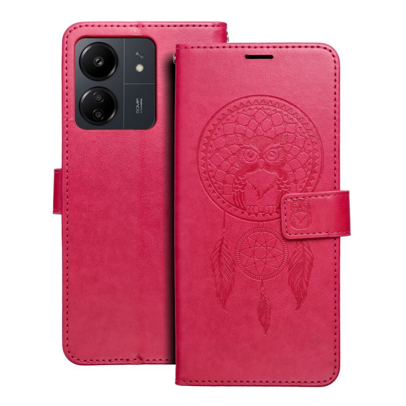 MEZZO Book case for XIAOMI Redmi 13C / POCO C65 dreamcatcher magenta MEZZO Book case for XIAOMI Redmi 13C / POCO C65 dreamcatcher magenta