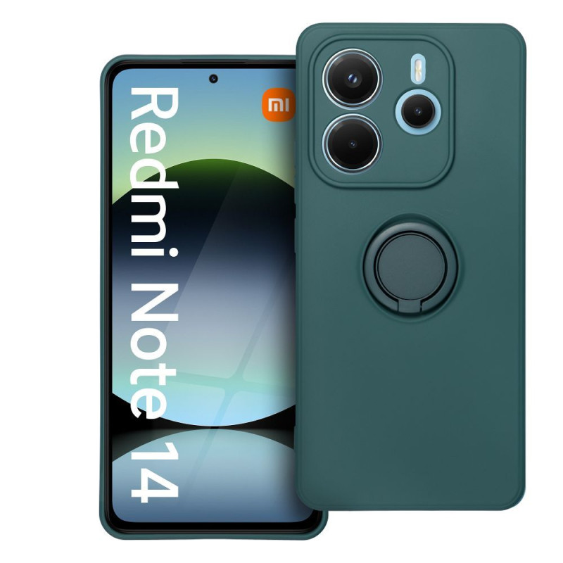 SILICONE RING case for XIAOMI Redmi Note 14 5G green SILICONE RING case for XIAOMI Redmi Note 14 5G green