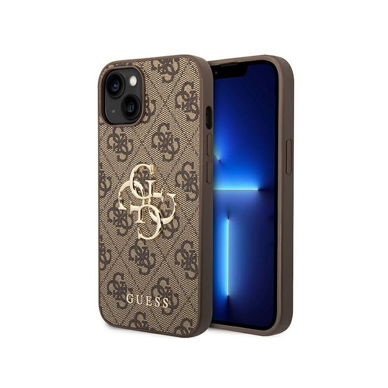 GUESS case for IPHONE 13 / 14 / 15 GUHCP14S4GMGBR (4G Big Metal Logo) brown GUESS case for IPHONE 13 / 14 / 15 GUHCP14S4GMGBR (4G Big Metal Logo) brown