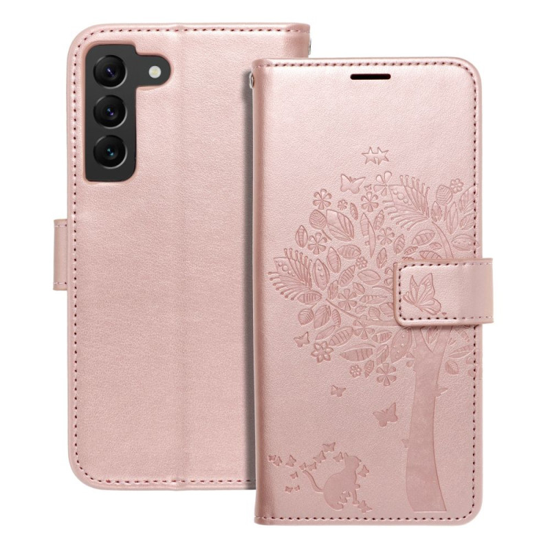 MEZZO Book case for SAMSUNG S22 tree rose gold MEZZO Book case for SAMSUNG S22 tree rose gold