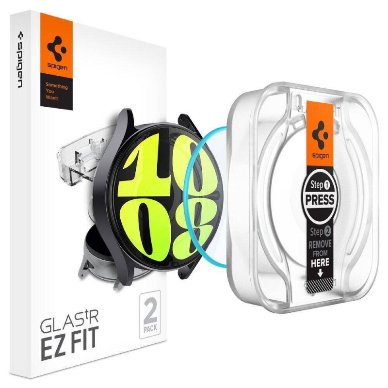 SPIGEN tempered glass GLAS.TR EZ FIT 2-pack for SAMSUNG Galaxy Watch 7 (40 mm) clear SPIGEN tempered glass GLAS.TR EZ FIT 2-pack for SAMSUNG Galaxy Watch 7 (40 mm) clear