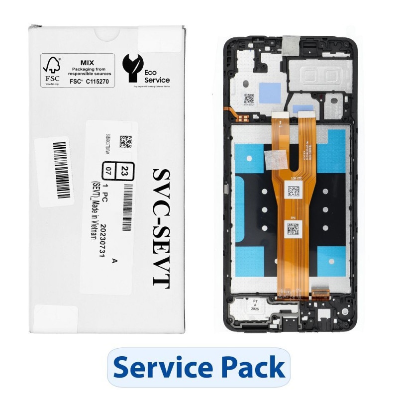 ServicePack LCD Display for SAMSUNG A06 A065 GH81-26440A Black ServicePack LCD Display for SAMSUNG A06 A065 GH81-26440A Black