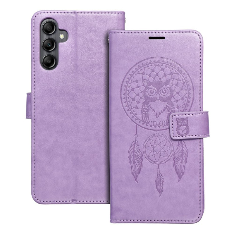 MEZZO Book case for SAMSUNG A14 4G / A14 5G dreamcatcher purple MEZZO Book case for SAMSUNG A14 4G / A14 5G dreamcatcher purple