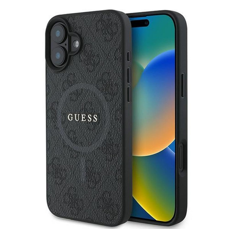 GUESS case for IPHONE 16 Plus compatible with MagSafe GUHMP16MG4GFRK (PU 4G Ring Classic Logo) black GUESS case for IPHONE 16 Plus compatible with MagSafe GUHMP16MG4GFRK (PU 4G Ring Classic Logo) black