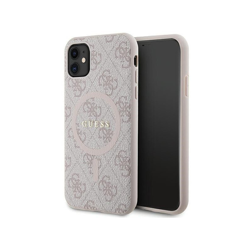 GUESS case for IPHONE 11 compatible with MagSafe GUHMN61G4GFRP (4G Ring classic logo) pink GUESS case for IPHONE 11 compatible with MagSafe GUHMN61G4GFRP (4G Ring classic logo) pink