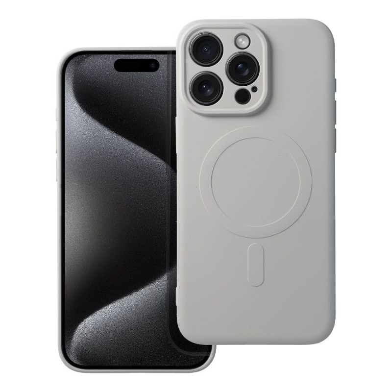 SILICONE MAG COVER case compatible with MagSafe for IPHONE 15 Pro Max titanium SILICONE MAG COVER case compatible with MagSafe for IPHONE 15 Pro Max titanium