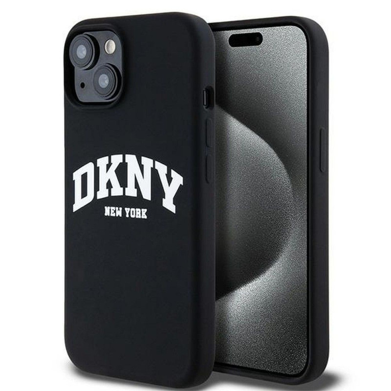 DKNY case for IPHONE 15 compatible with MagSafe DKHMP15SSNYACH (DKNY HC MagSafe Silicone W/White Arch Logo) black DKNY case for IPHONE 15 compatible with MagSafe DKHMP15SSNYACH (DKNY HC MagSafe Silicone W/White Arch Logo) black