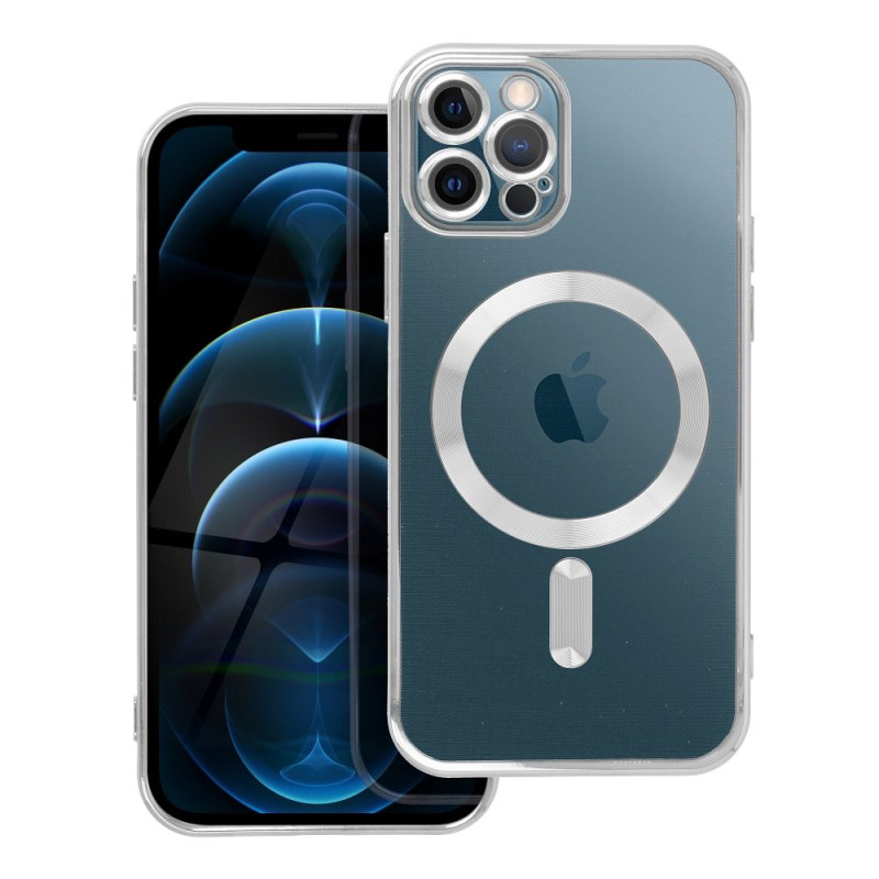 ELECTRO MAG COVER case compatible with MagSafe for IPHONE 12 Pro silver