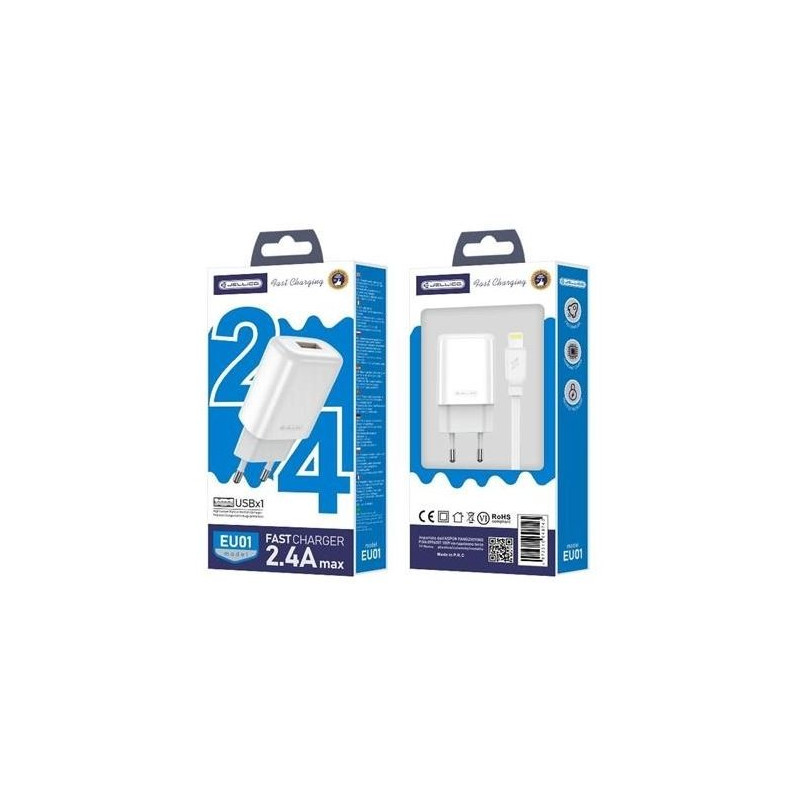CHARGER USB-A + CABLE USB-C 12W JELLICO EU01