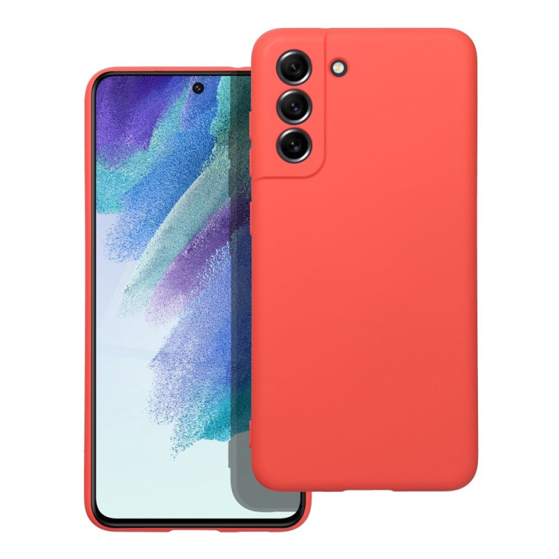 BACK-CASE Silikon peach für SAMSUNG Galaxy S21 FE