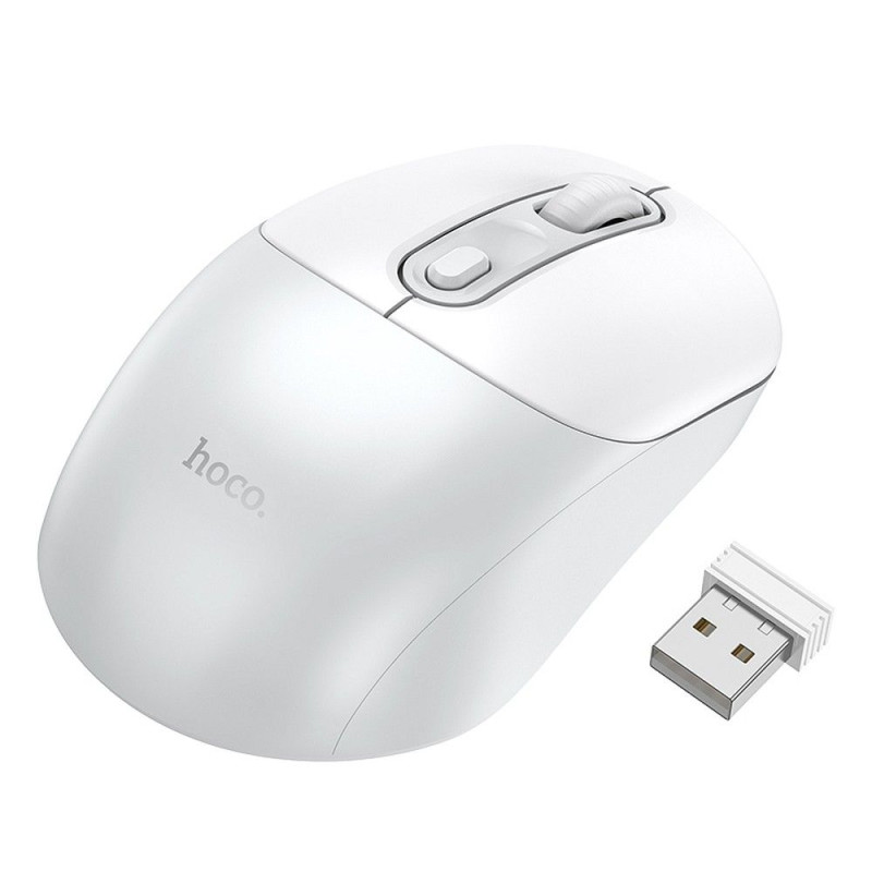 HOCO wireless computer mouse 2.4G GM28 white gray HOCO wireless computer mouse 2.4G GM28 white gray