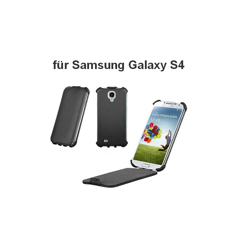 Ledertasche FLIP GAZETARO ULTIMATE SERIES schwarz für Samsung i9500 Galaxy S4