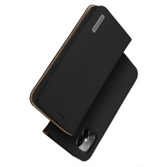 DUX DUCIS Wish Genuine Leather Bookcase type case black für Apple iPhone 12 Pro Max