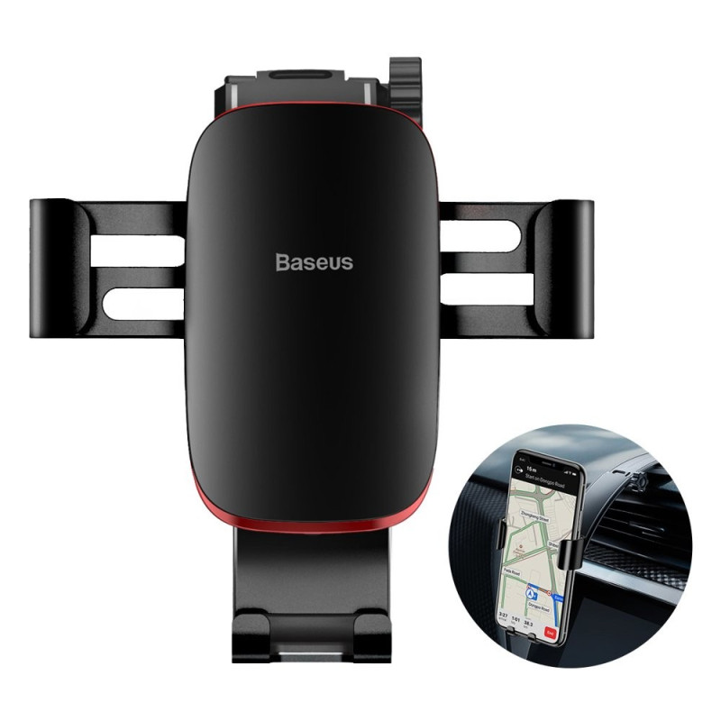 BASEUS GRAVITY BLACK METAL Kfz-Halterung zur Befestigung auf Armaturenbrett (mit Flexarm)