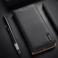 Dux Ducis Hivo Leather Flip Cover Genuine Leather Wallet For Cards And Documents für Samsung Galaxy S22 Ultra Black
