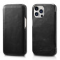iCARER CURVED EDGE FOLIO ECHTLEDER schwarz für Apple iPhone 13 Pro