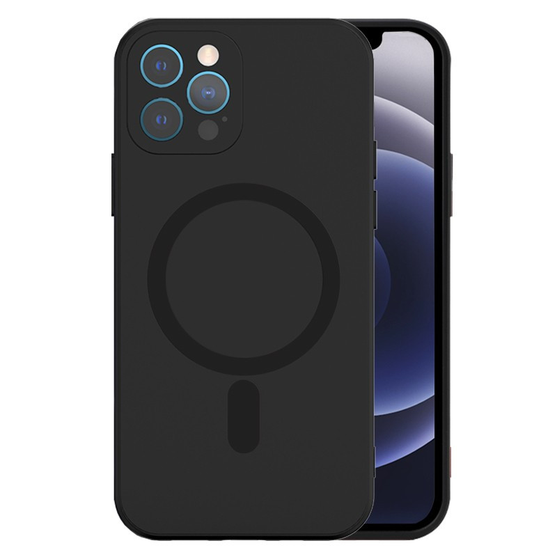 SILIKON-CASE MAGSAFE-Kompatibel schwarz für Apple iPhone 13 Pro