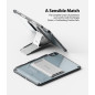 Ringke Fusion Combo Outstanding Hard Case with Gel Frame + Adhesive Stand Gray (FC485R39) für Apple iPad Air 2020/2022 (4./5. Ge
