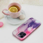 Back-Cover MAGSAFE-kompatibel Leather purple splash für Apple iPhone 13