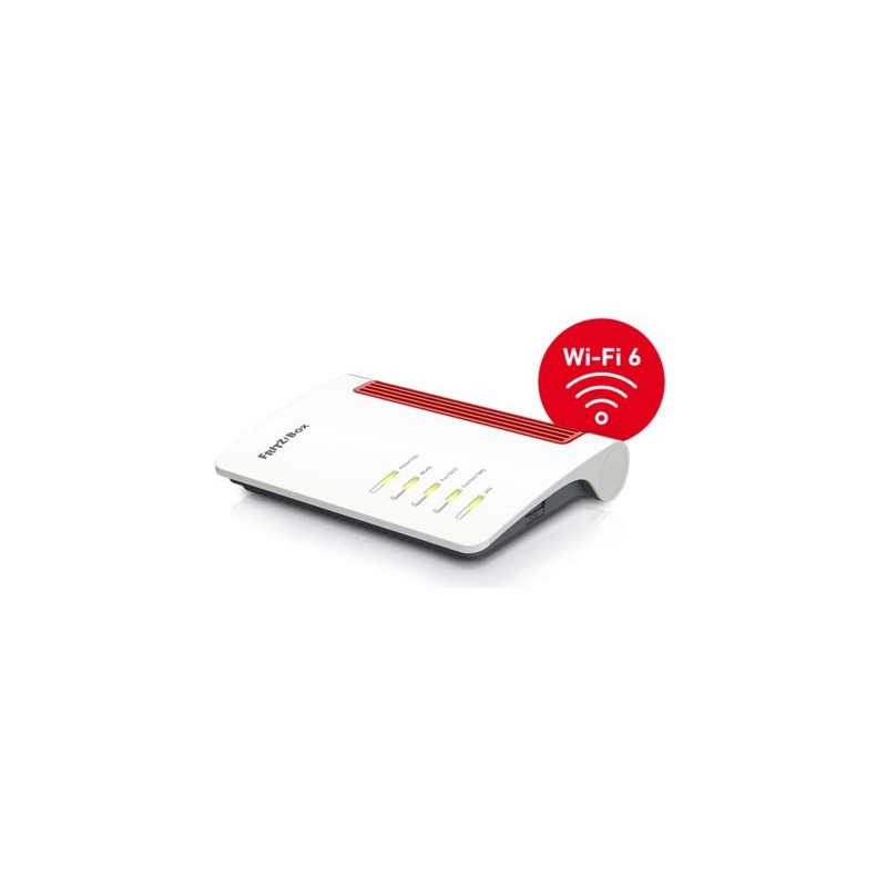 AVM FRITZ!Box 7510 (Wi-Fi 6 DSL-Router (WLAN AX), bis zu 600 MBit/s (2,4 GHz), VDSL-Supervectoring 35b bis zu 300 MBit/s, WLAN M