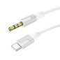 Audio Soundwire USB-C  3,5mm Borofone BL19 white 1m