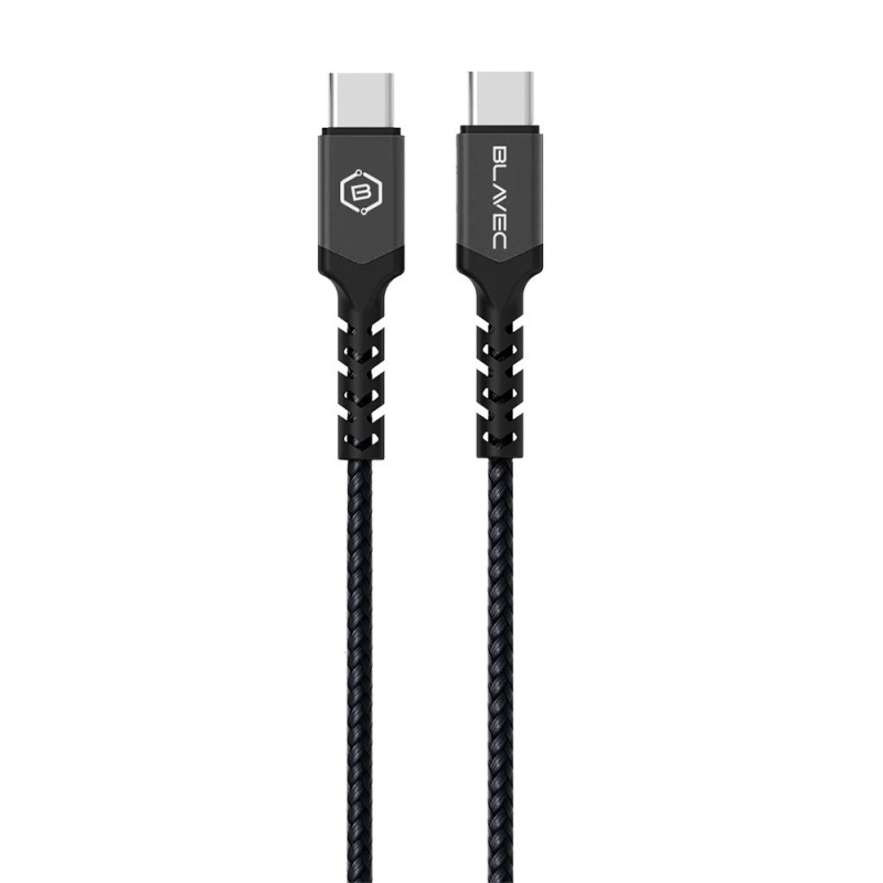 CABLE USB-C / USB-C  50 cm 60W black BLAVEC Raptor Braided
