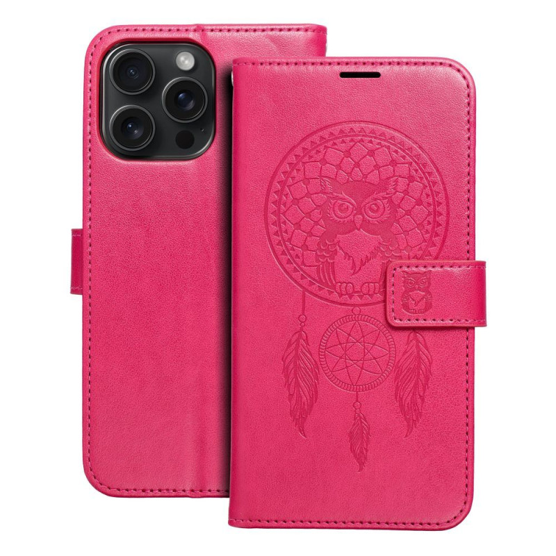 MEZZO Book case for IPHONE 15 Pro Max dreamcatcher magenta MEZZO Book case for IPHONE 15 Pro Max dreamcatcher magenta
