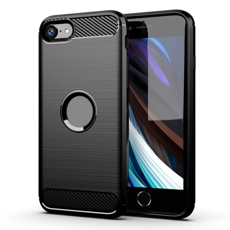 BACK-CASE Carbon schwarz für APPLE iPhone 7+/8+