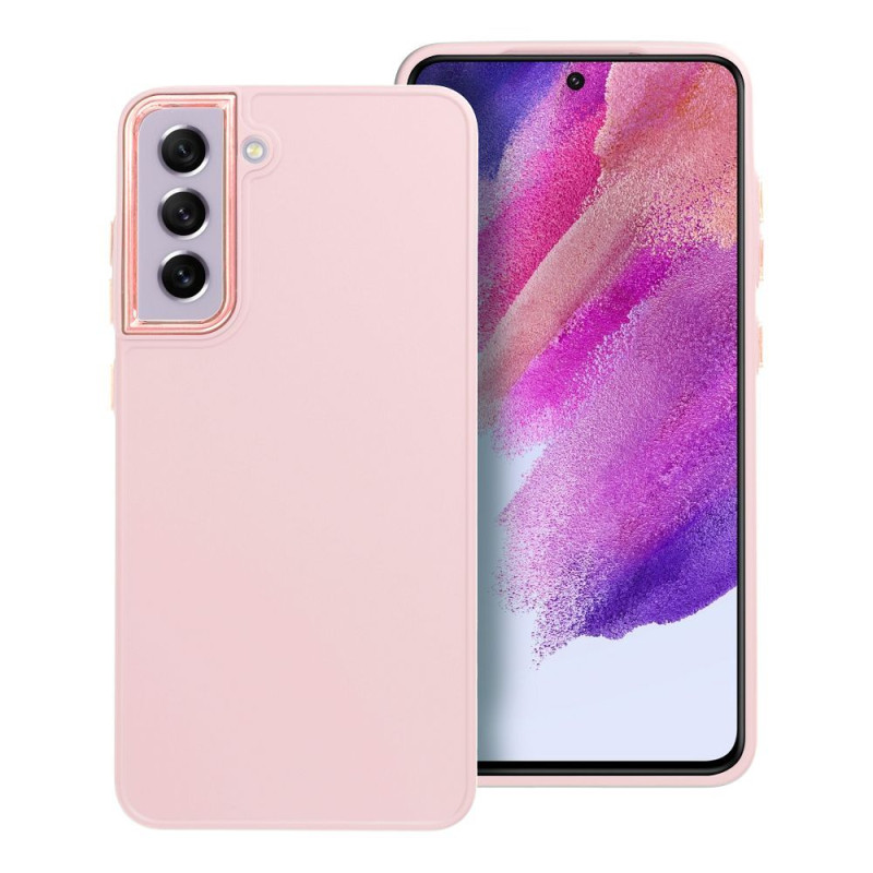 BACK-CASE FRAMED powder pink für SAMSUNG Galaxy S21 FE
