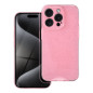 BACK-CASE 2mm pink mit MINI-GLITTER für APPLE iPhone 15 Pro