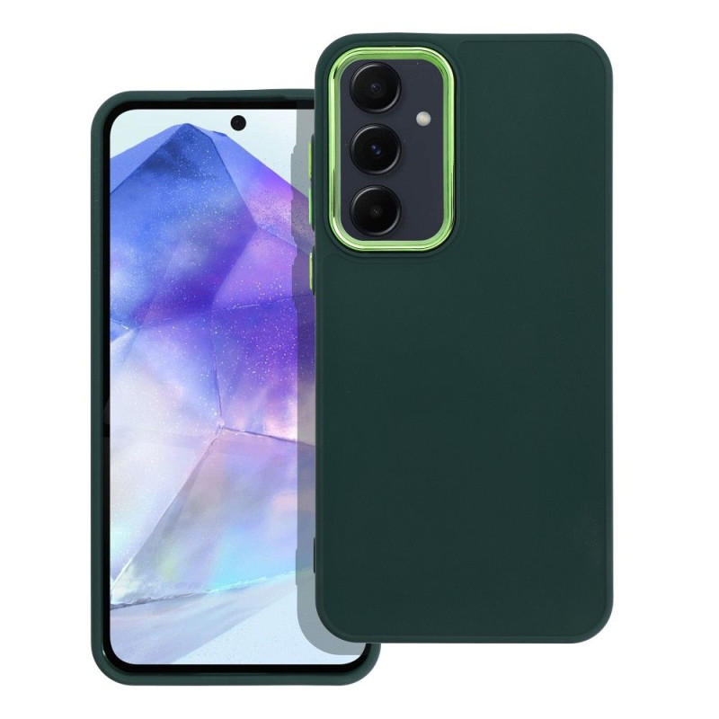 BACK-CASE FRAMED green für SAMSUNG Galaxy A55 5G