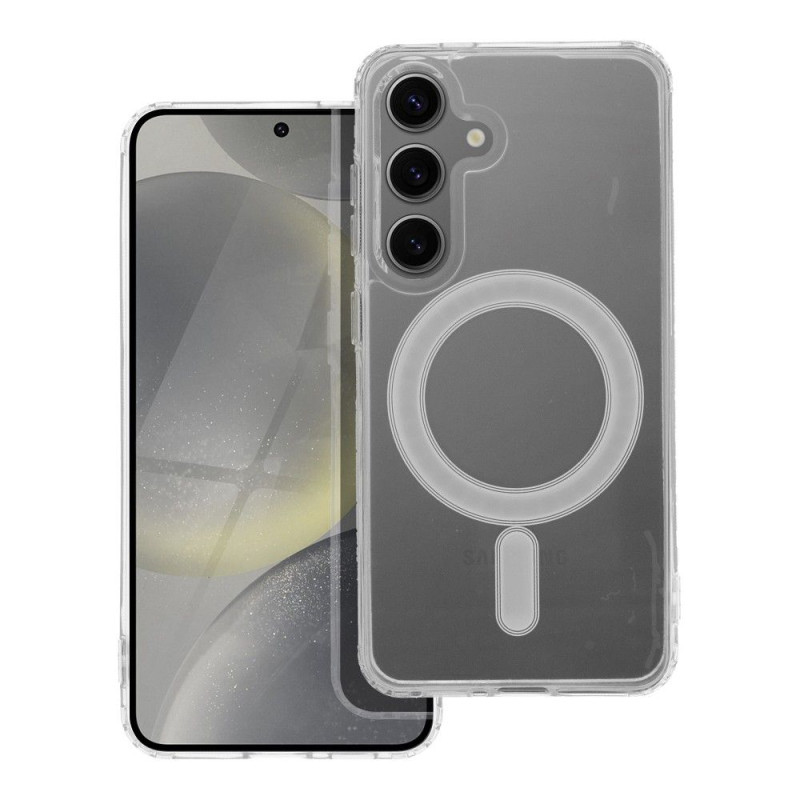 BACK-CASE transparent MagSafe-kompatibel mit Kamera-Schutz für SAMSUNG Galaxy S24