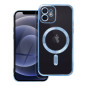 ELECTRO MAG COVER case compatible with MagSafe for IPHONE 12 blue