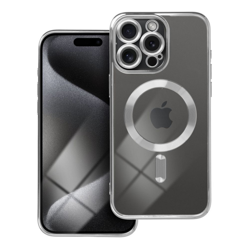 ELECTRO MAG COVER case compatible with MagSafe for IPHONE 15 Pro silver ELECTRO MAG COVER case compatible with MagSafe for IPHONE 15 Pro silver
