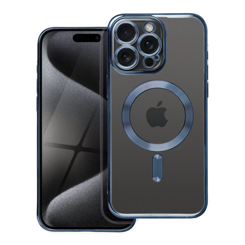 ELECTRO MAG COVER case compatible with MagSafe for IPHONE 15 Pro Max blue titanium ELECTRO MAG COVER case compatible with MagSafe for IPHONE 15 Pro Max blue titanium