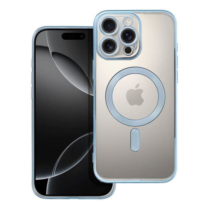 ELECTRO MAG COVER case compatible with MagSafe for IPHONE 16 Pro Max blue