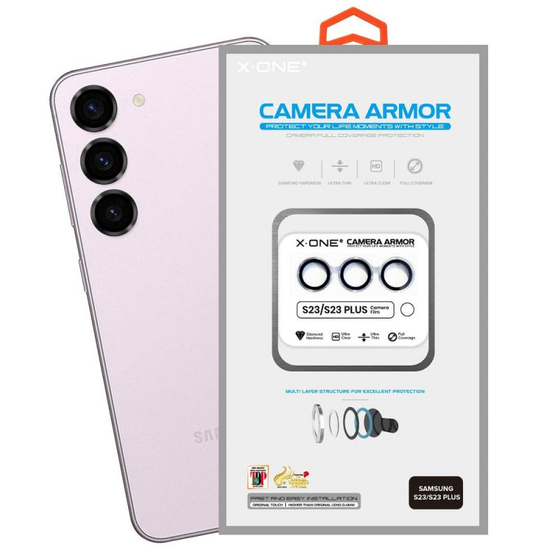 X-ONE Sapphire Camera Armor - for Samsung Galaxy S23/S23 Plus - silver X-ONE Sapphire Camera Armor - for Samsung Galaxy S23/S23 Plus - silver