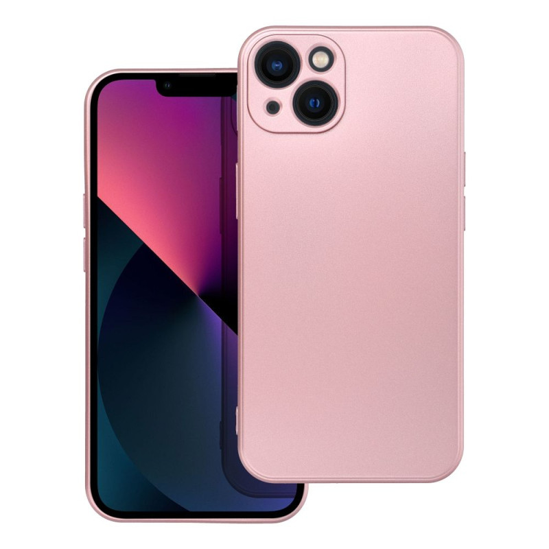 BACK-CASE METALLIC PINK für APPLE iPhone 13