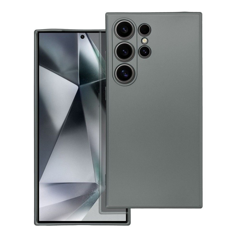 BACK-CASE METALLIC GRAU für SAMSUNG Galaxy S24 Ultra