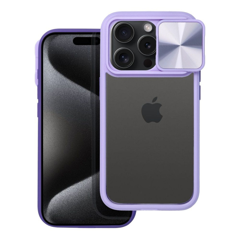 BACK-CASE SLIDE TWO violett (mit Kamera-Abdeckung) für APPLE iPhone 12 Pro Max
