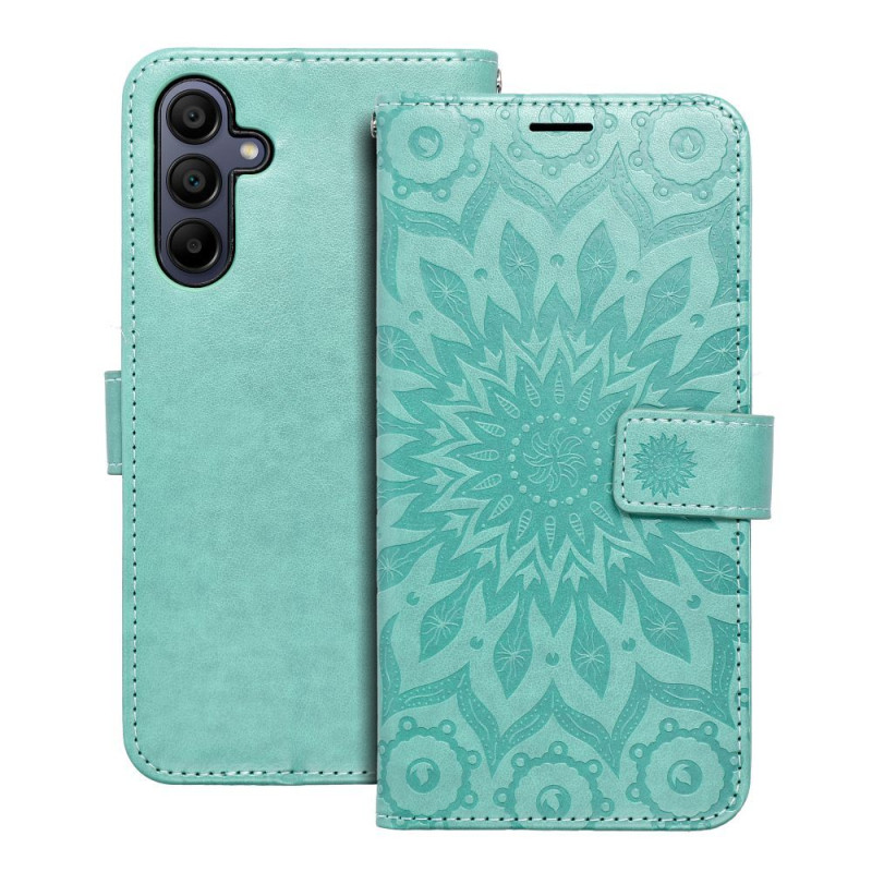 MEZZO Book case for SAMSUNG A15 4G / A15 5G mandala green MEZZO Book case for SAMSUNG A15 4G / A15 5G mandala green