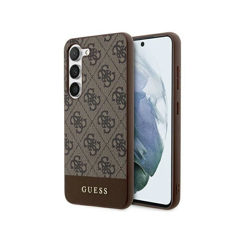 GUESS case for SAMSUNG S24 Plus GUHCS24MG4GLBR (4G Bottom Stripe) brown GUESS case for SAMSUNG S24 Plus GUHCS24MG4GLBR (4G Bottom Stripe) brown