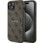 GUESS case for IPHONE 15 Plus / 14 Plus GUHMP15MG4GFRW (Leather 4G Metal Logo) brown