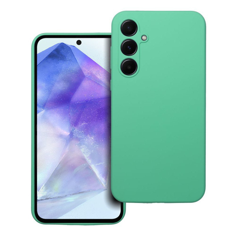 BACK-CASE Silikon PREMIUM mint für SAMSUNG Galaxy A55 5G