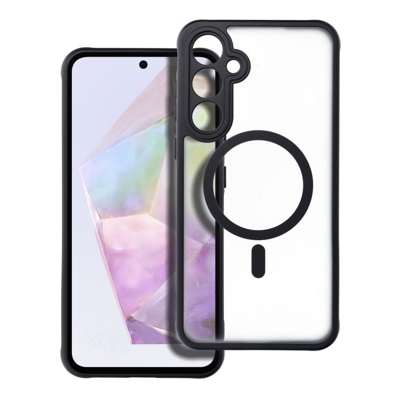 BACK-CASE MATTE MAG schwarz (kompatibel mit MagSafe) für SAMSUNG Galaxy A35 5G