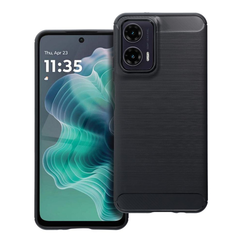 BACK-CASE Carbon schwarz für MOTOROLA G35