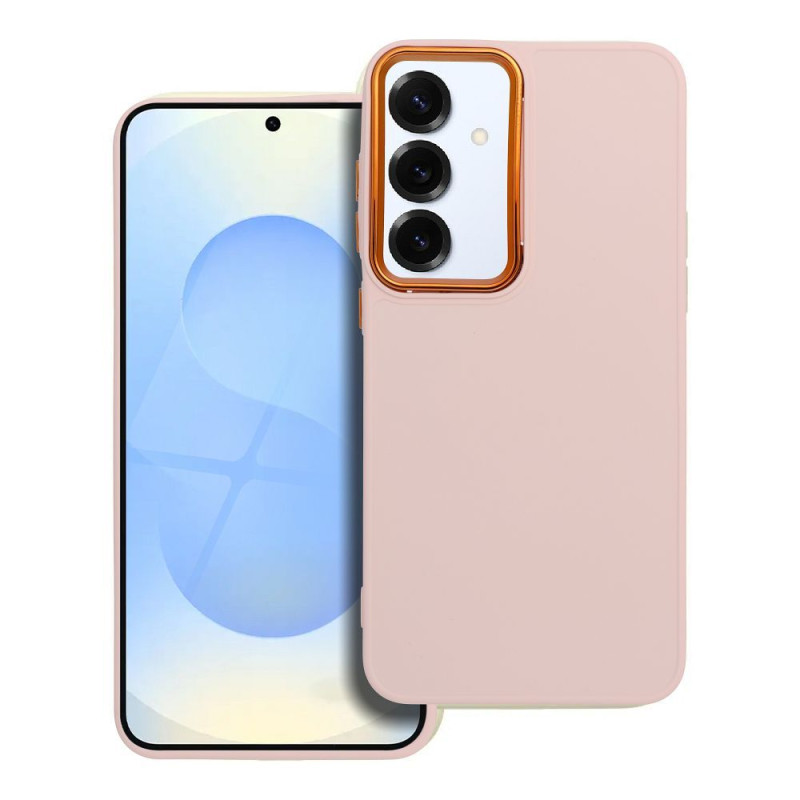 BACK-CASE FRAMED powder pink für SAMSUNG Galaxy S25+